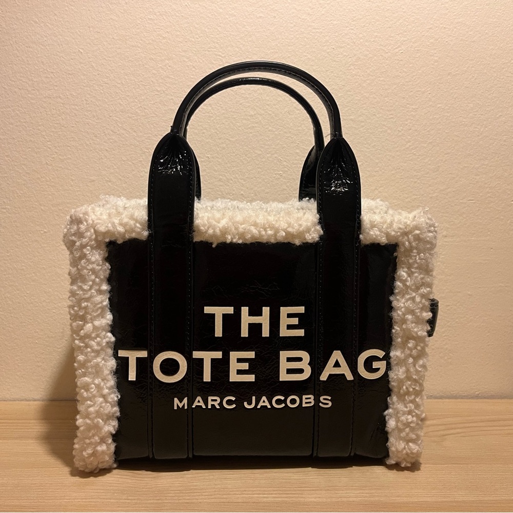 Marc Jacobs The Crinkle Shearling Mini Tote Bag